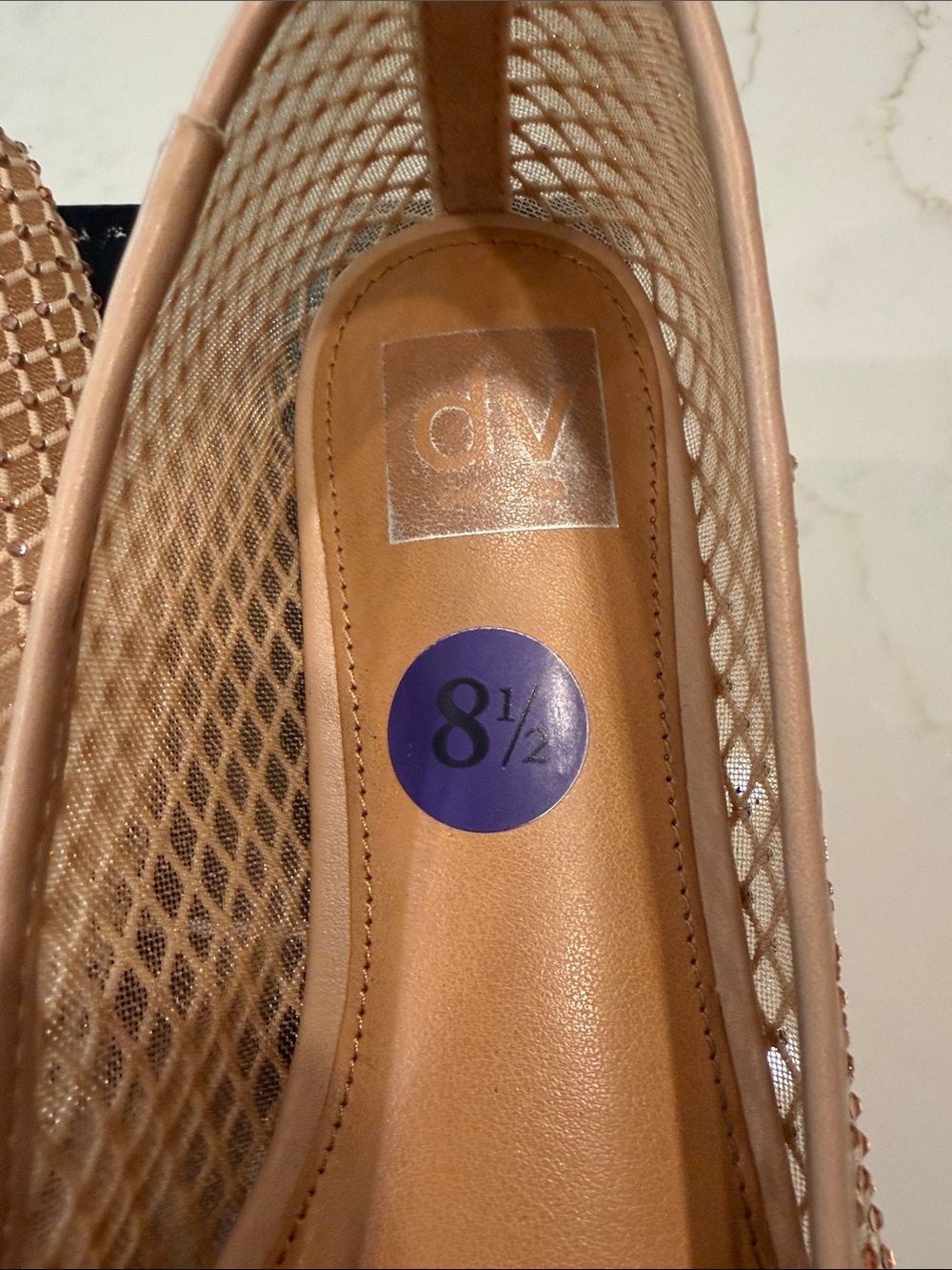 DV Dolce Vita Women's Marceline Nude Mesh Flat Shoe - Size 8.5 - Picture 8 of 17